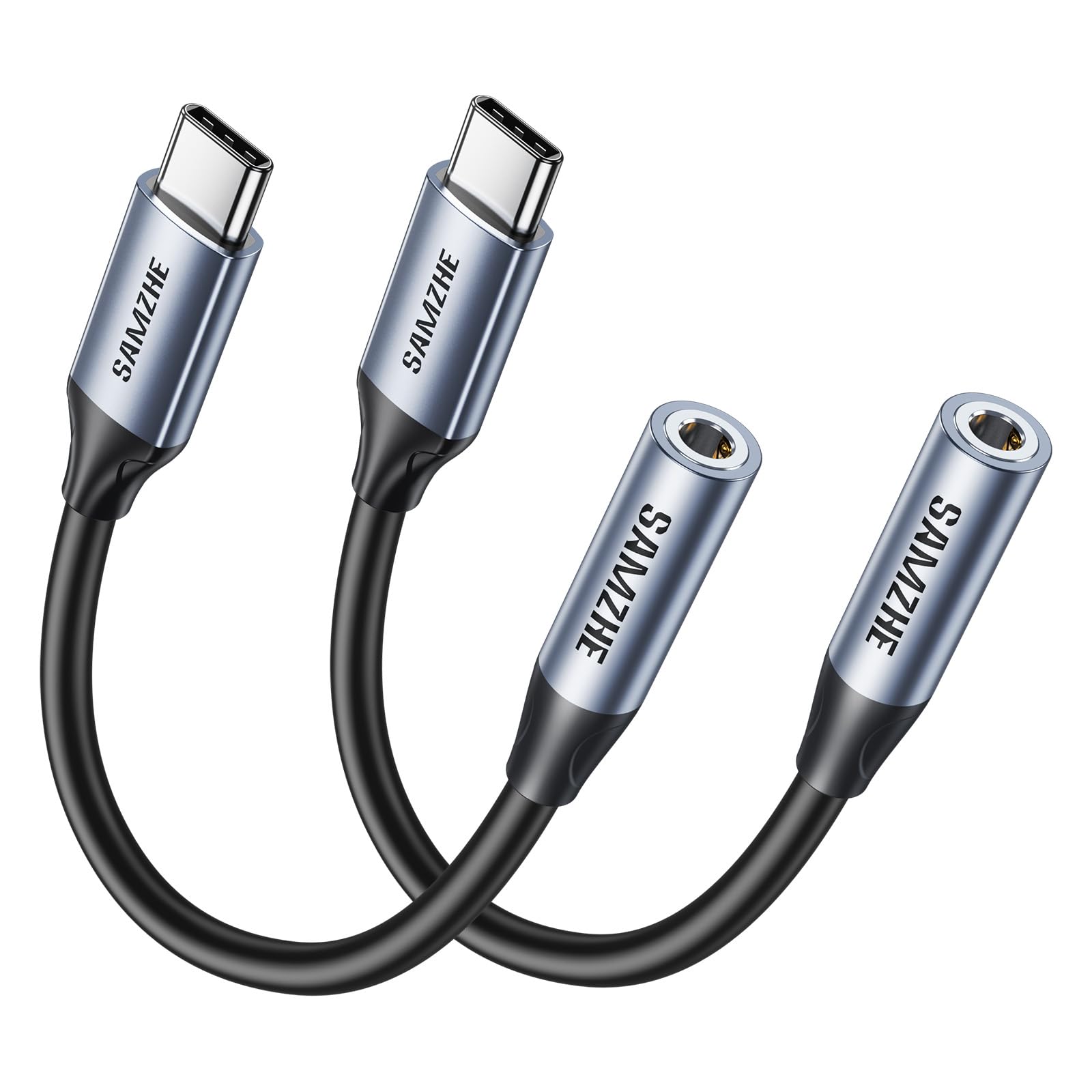 USB C to 3.5mm Jack, Type C to 3.5mm Headphone Aux Digital Audio Earphone Adaptor, Aux to USB C Earphone Adapter for Samsung Galaxy Pixel, i-Pad Pro, HUAWEI, Xiaom, and More Type C Devices — view 8
