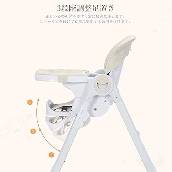 Amazon | Thinkmax ベビーチェア ハイ＆ロー折りたたみ 3段
