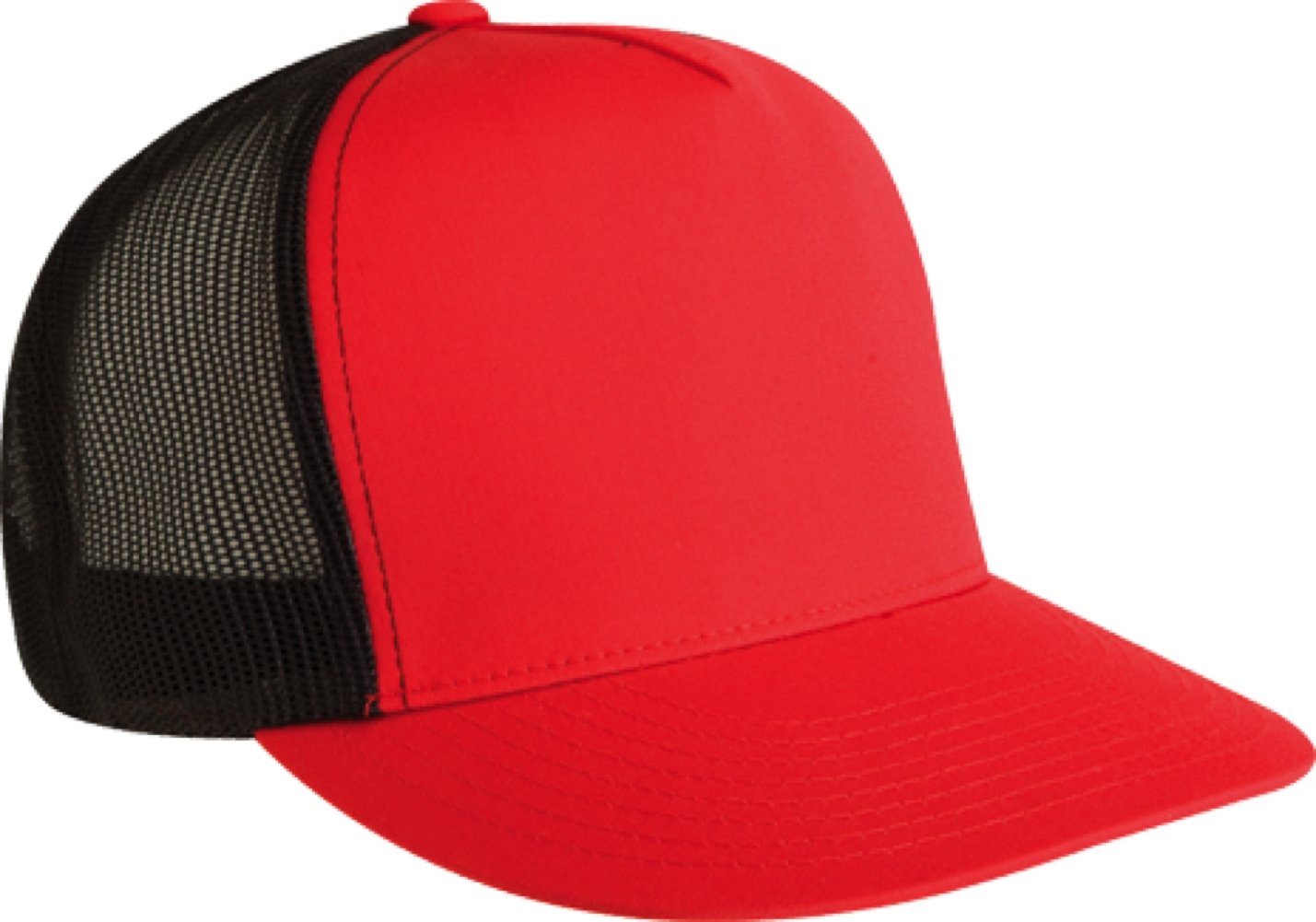 Flexfit Adjustable Snapback Classic Trucker Hat 6006 (Red/Black)