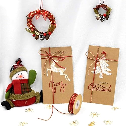 Miniatura 2 de shlutesoy Cinta de Navidad cuerda trenzada cuerda DIY Headwear regalo embalaje decoración de fiesta de Navidad plata