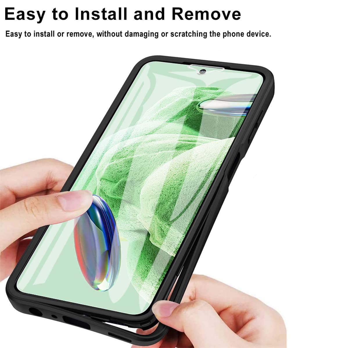 GOKEN Cover 360° Per Xiaomi Poco X5 5G / Redmi Note 12 5G - Trasparente Con Protezione Schermo Integrata