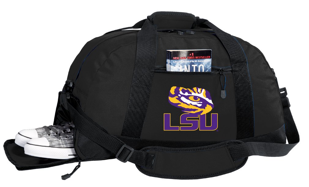 LSU Tigers Duffel Bag - LSU Gym Bags w/SHOE POCKET