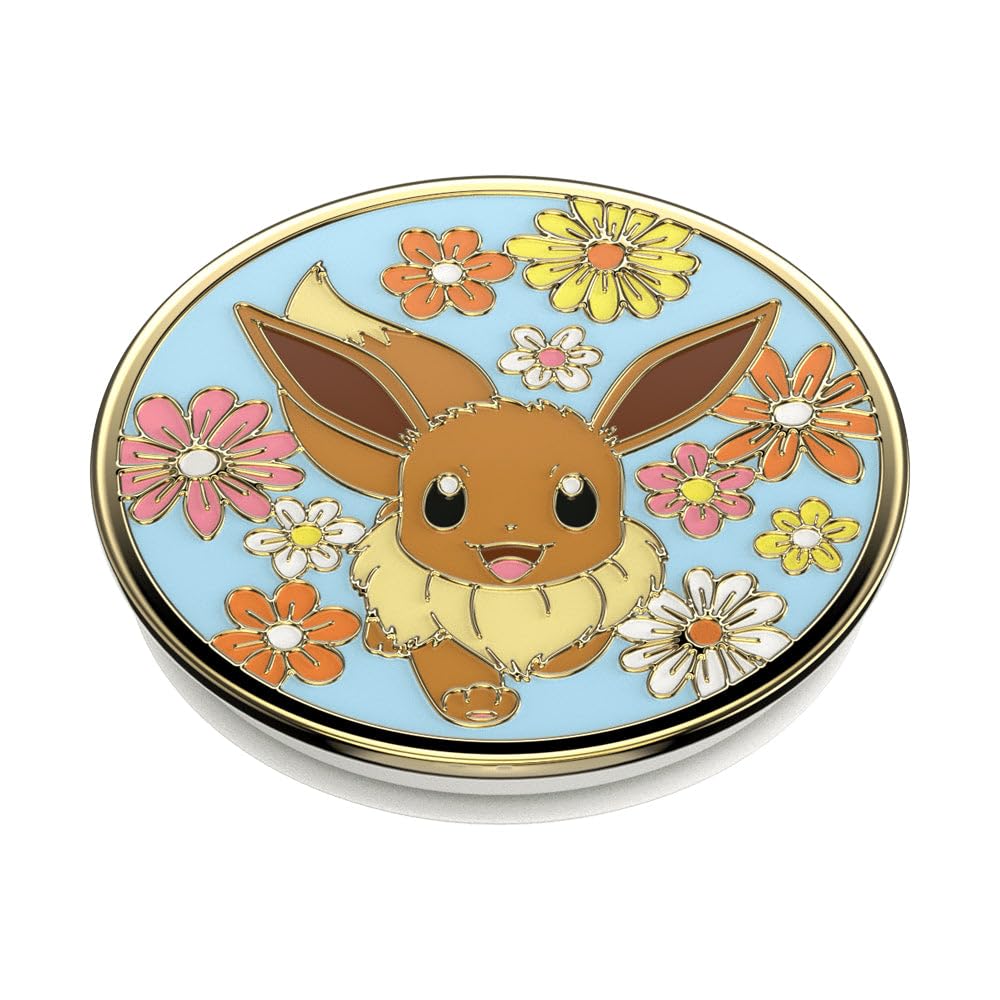 PopSockets: PopGrip - Expanding Stand and Grip with a Swappable Top for Smartphones and Tablets - Pokémon - Floral Eevee Enamel - Image 2