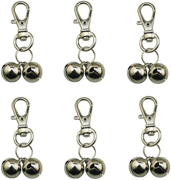 Lebbeen 6 x Twin Silver Handbag Purse Keys Theft Pickpocket Dipping