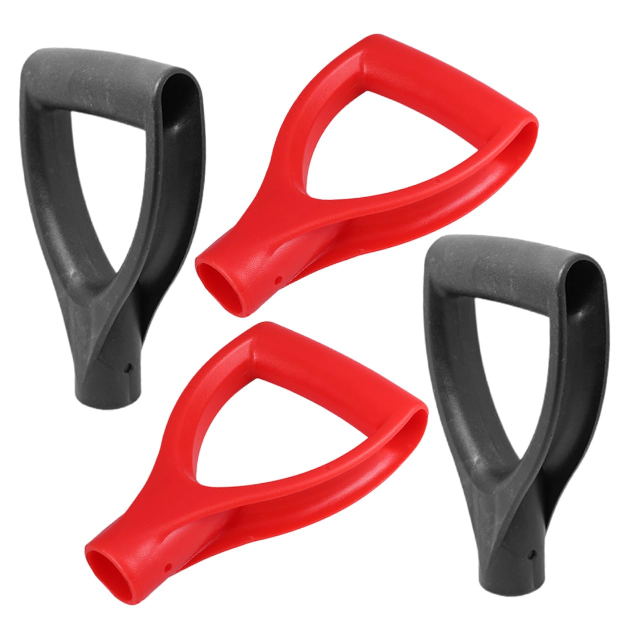 IWOWHERO 4pcs D Shaped Grip Handles for Shovels Durable Gardening Supplies Comfortable Non Slip Design for Digging Raking Tools Fits Handles