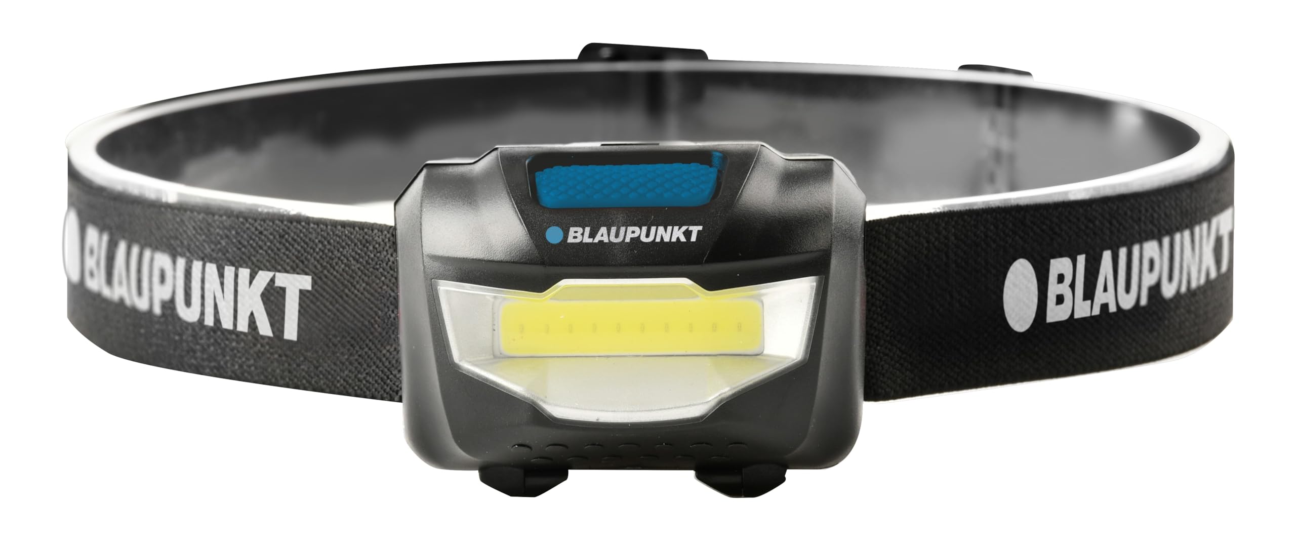 Blaupunkt LED Headlamp - 200 Lumens Hands-Free Torch, 3 Modes, IPX4 Water Resistant, Ultra-Lightweight 66g, 5h Runtime. Running, Camping, DIY & Emergency (3X AAA - Batteries Not Included) - 2 Pack