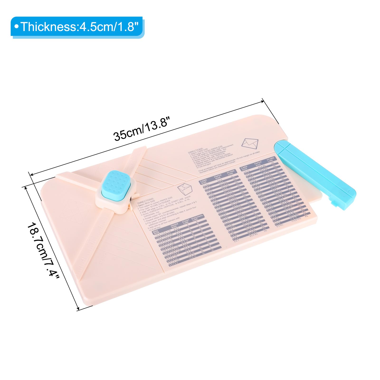 PATIKIL Perforatrice per buste, 4 in 1, rotonda, in plastica, per creare biglietti regalo, per fai da te, scrapbooking, fiocchi, bianco