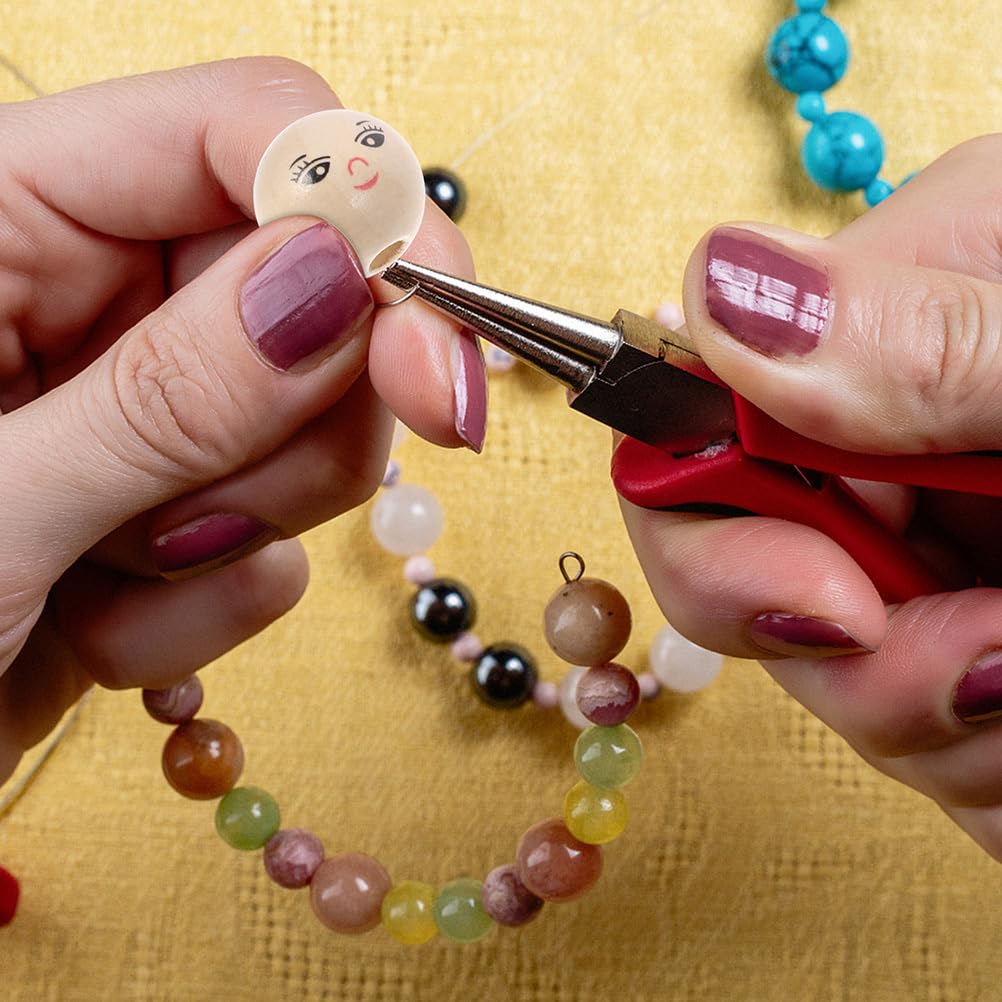 Ensemble De Perles En Bois De Noël, Couleurs Mélangées, Perles Décoratives De Noël, Amples, Collier Et Bracelet, Accessoire De Perles En Bois Décoratives, DIY