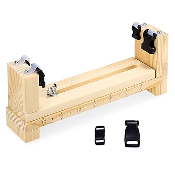 Homgee Wood Bracelet Jig Tool Survival Wristband Knitting Tool DIY Braiding Paracord Maker Outdoor Paracord Weaving Tool Kit