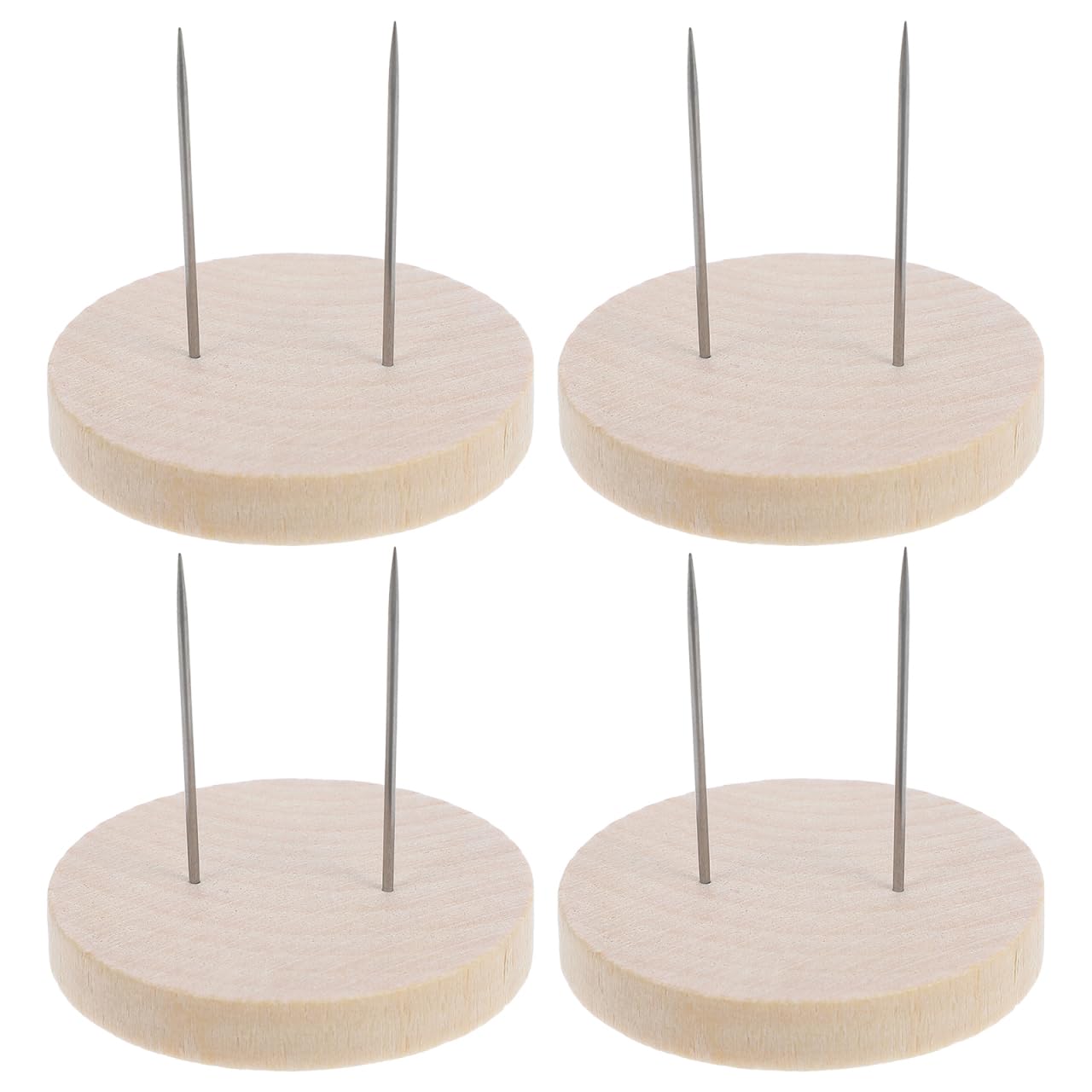 PRETYZOOM Supporto per Amigurumi in Legno, Set da 4 Doppi Aghi, Base Resistente per Uncinetto e Peluche