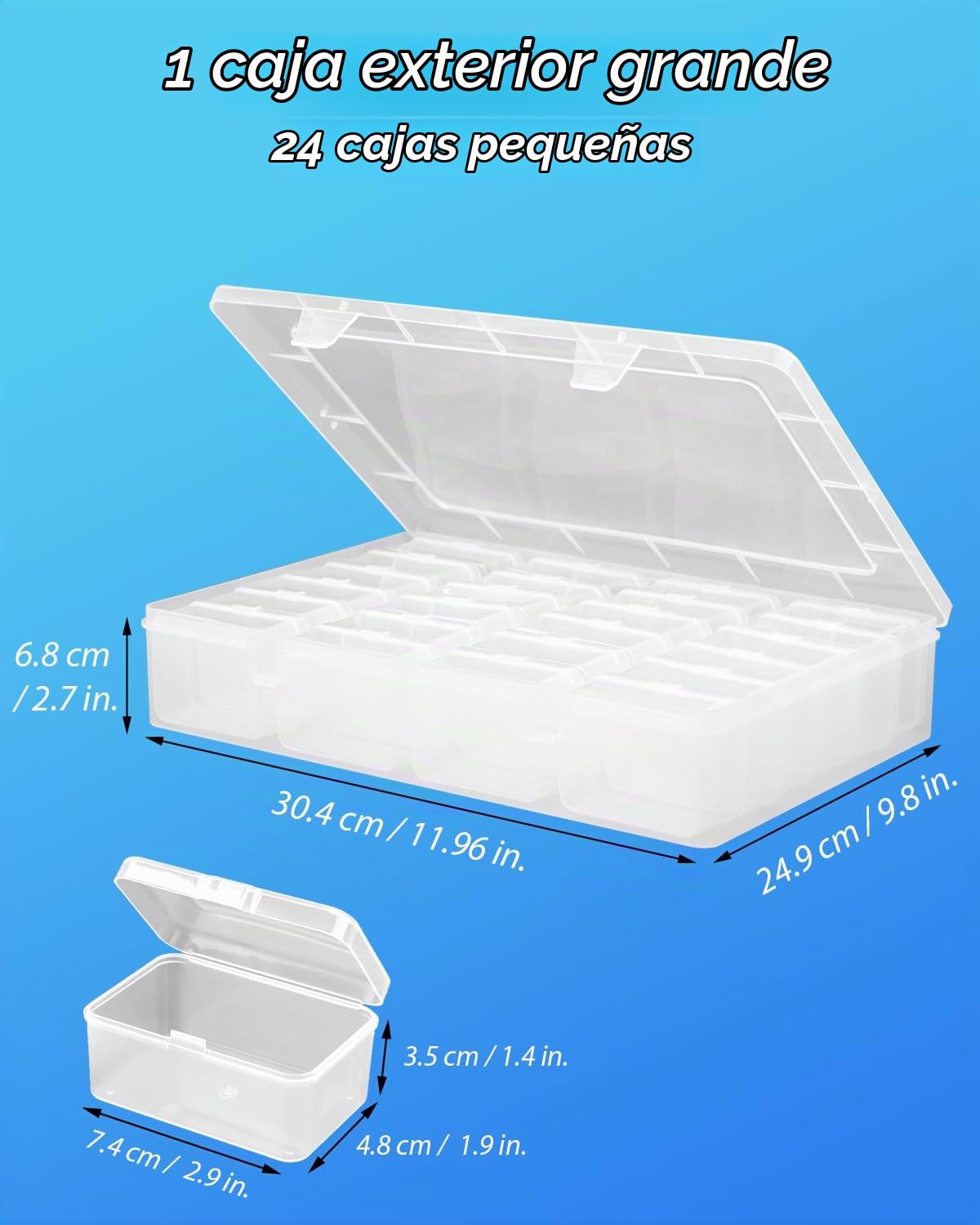 Gbivbe 50 Pcs Cajas de Almacenamiento de Cuentas, Plástico Transparente Contenedores con Tapa Abatible, Mini Caja de Almacenamiento para Artículos Pequeños y otros Proyectos de Manualidades