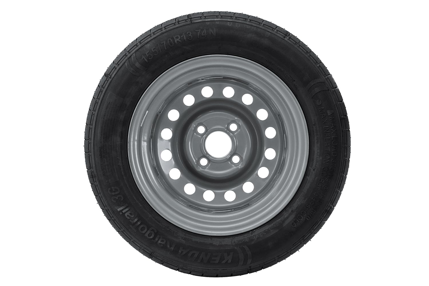 KENDA Rueda de Remolque 155/70 R13 con Llanta 4x98 ET30 y Carga de 375 kg, Neumático KargoTrail 3G de Alta Estabilidad para Remolques Ligeros y de Camping