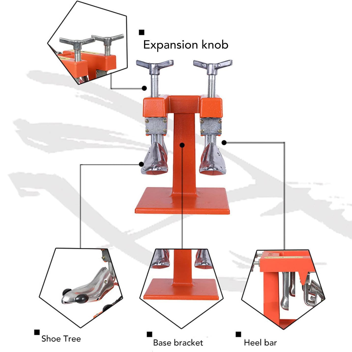 Macchina utensile di allungamento della scarpa di alluminio - Dispositivo manuale di espansione della scarpa per la misura comoda