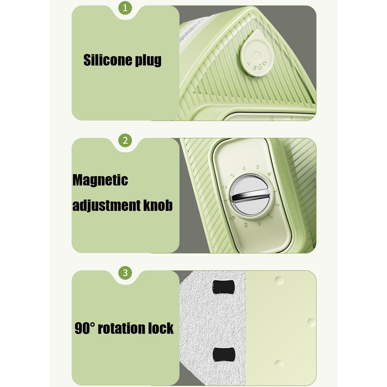 Limpiador de Ventanas magnético, Herramienta de Limpieza de Doble Cara, con depósito de Agua y escobilla de Goma, Adecuado for Vidrio de 3-30mm