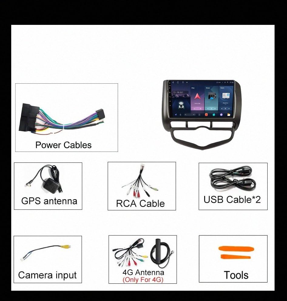Android Auto para Honda Jazz modernizar radio antigua con GPS y manos libres 6