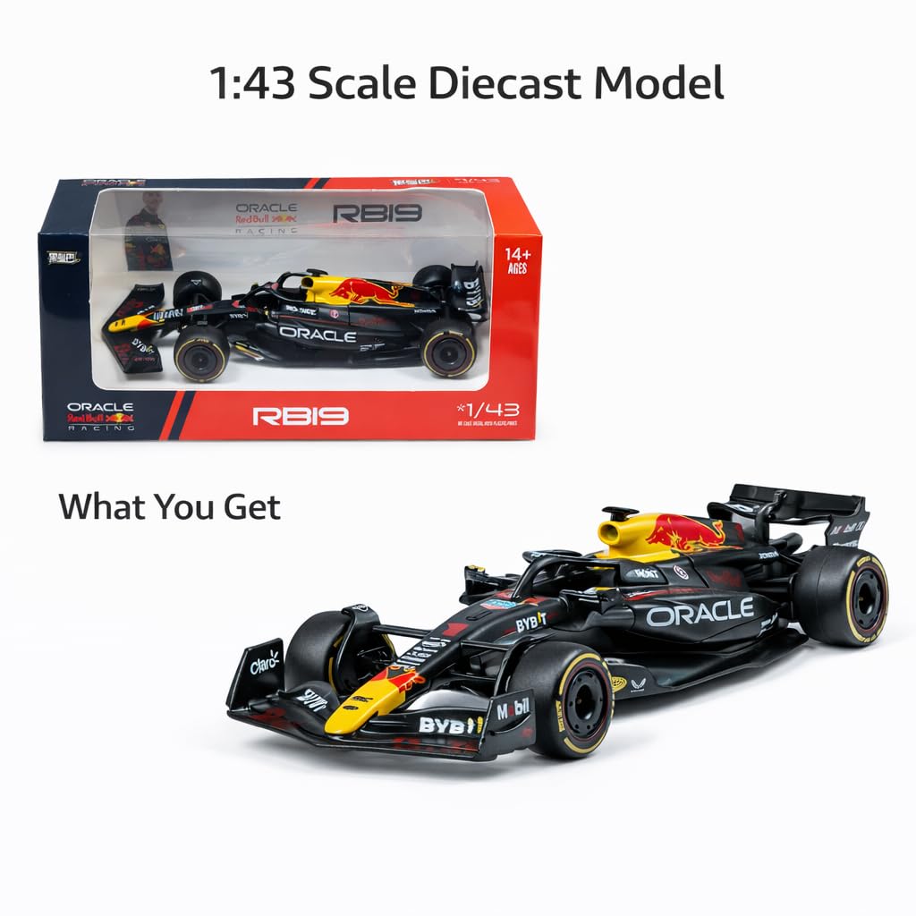 Wizplex QY Toys Official Licensed Red Bull RB19 F1 Car 1:43 Scale Diecast Model – Metal Collectible Display Toy for Fans & Gifting — Amazon image 6
