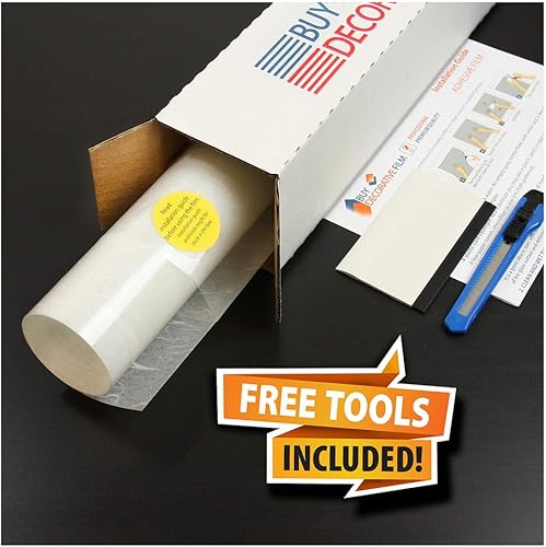 Miniatura 2 de BDF 4RP - Película decorativa para ventana, papel de arroz blanco (36 pulgadas x 7 pies)