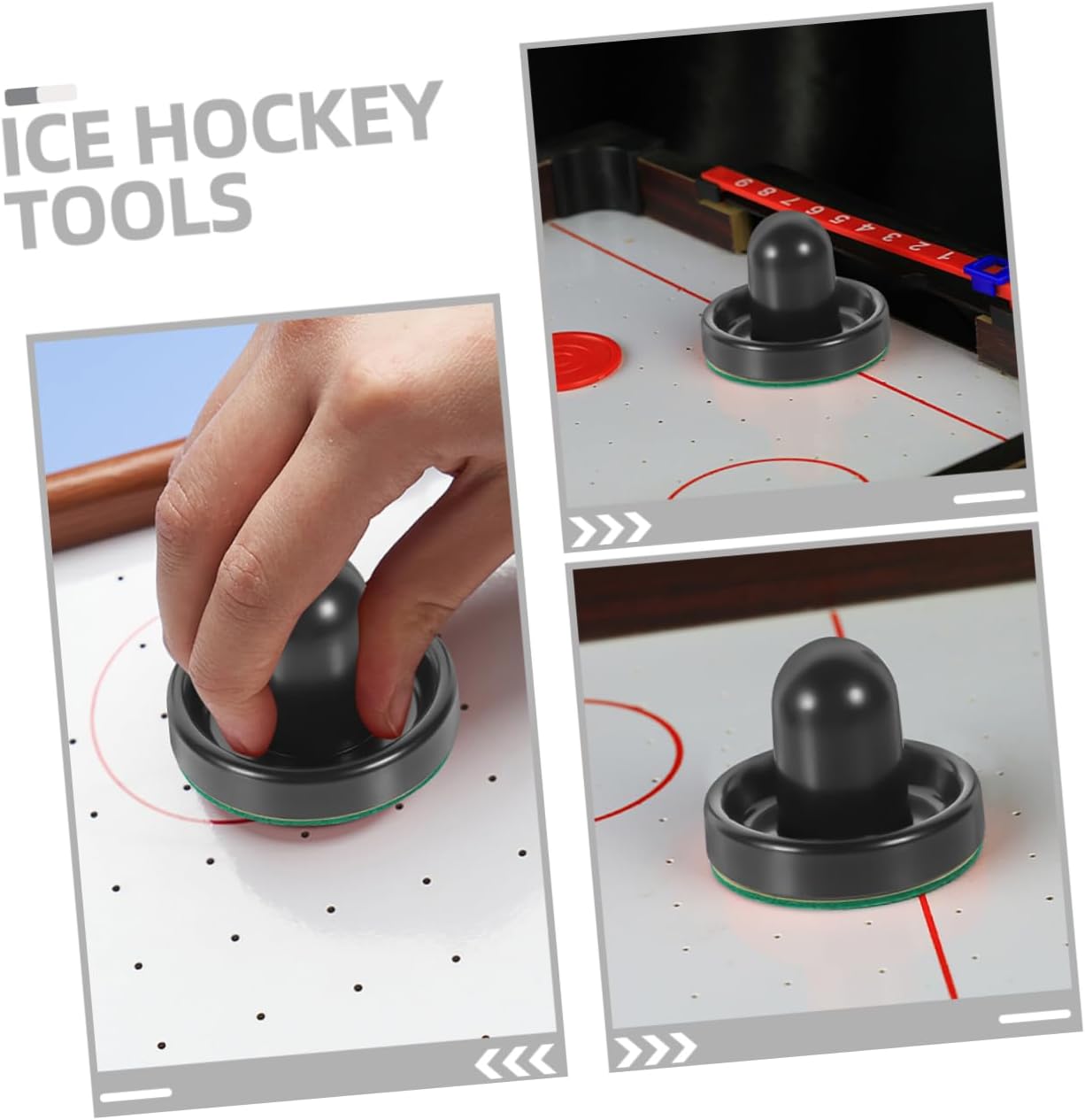 HEMOTON 2set Ice Hockey Pucks Paddles Replacement Accessories for Tabletop Hockey Carnivals Fairs Party Supplies