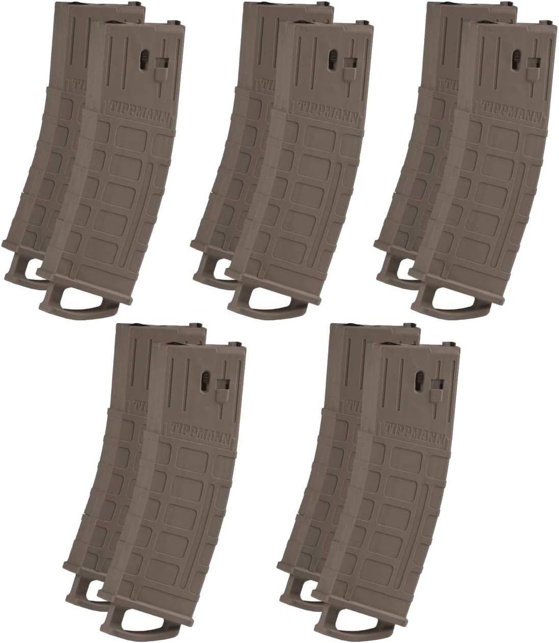 TMC MAGFED Paintball Marker Magazines Tan - 10 Pack