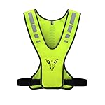TCCFCCT Reflective Running Vest for Men Women Kids, High Visibility Reflective Safety Running Gear for Running, Jogging, Biking, Cycling and Dog Walking at Night, Adjustable Waist, Yellow 2022