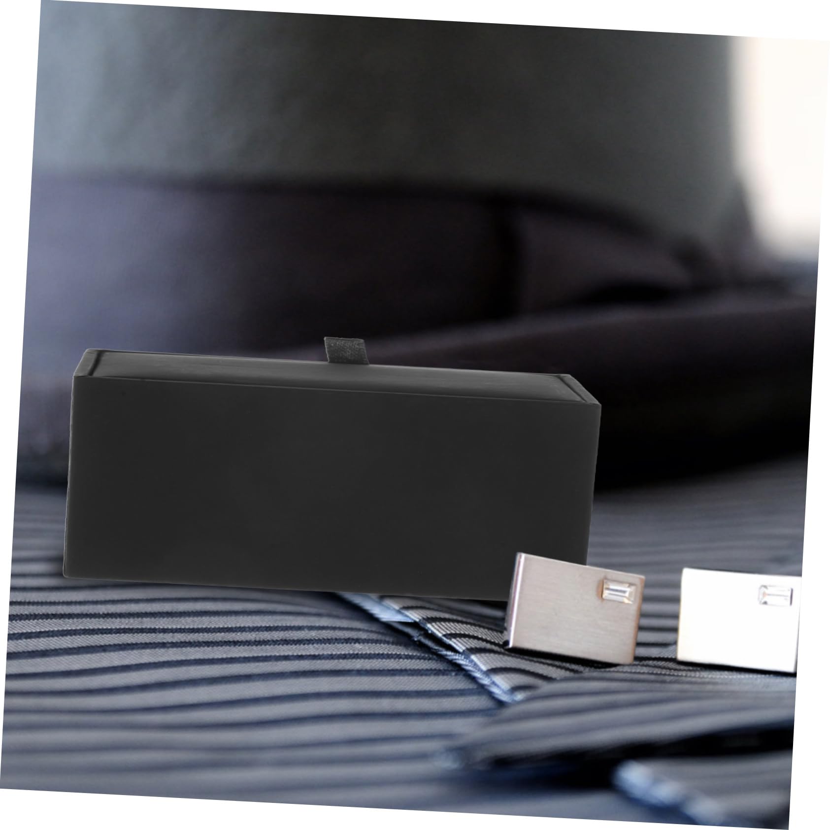 Amazon｜DOITOOL レザーカフスボタンボックス 小型収納ケース 黒レザー