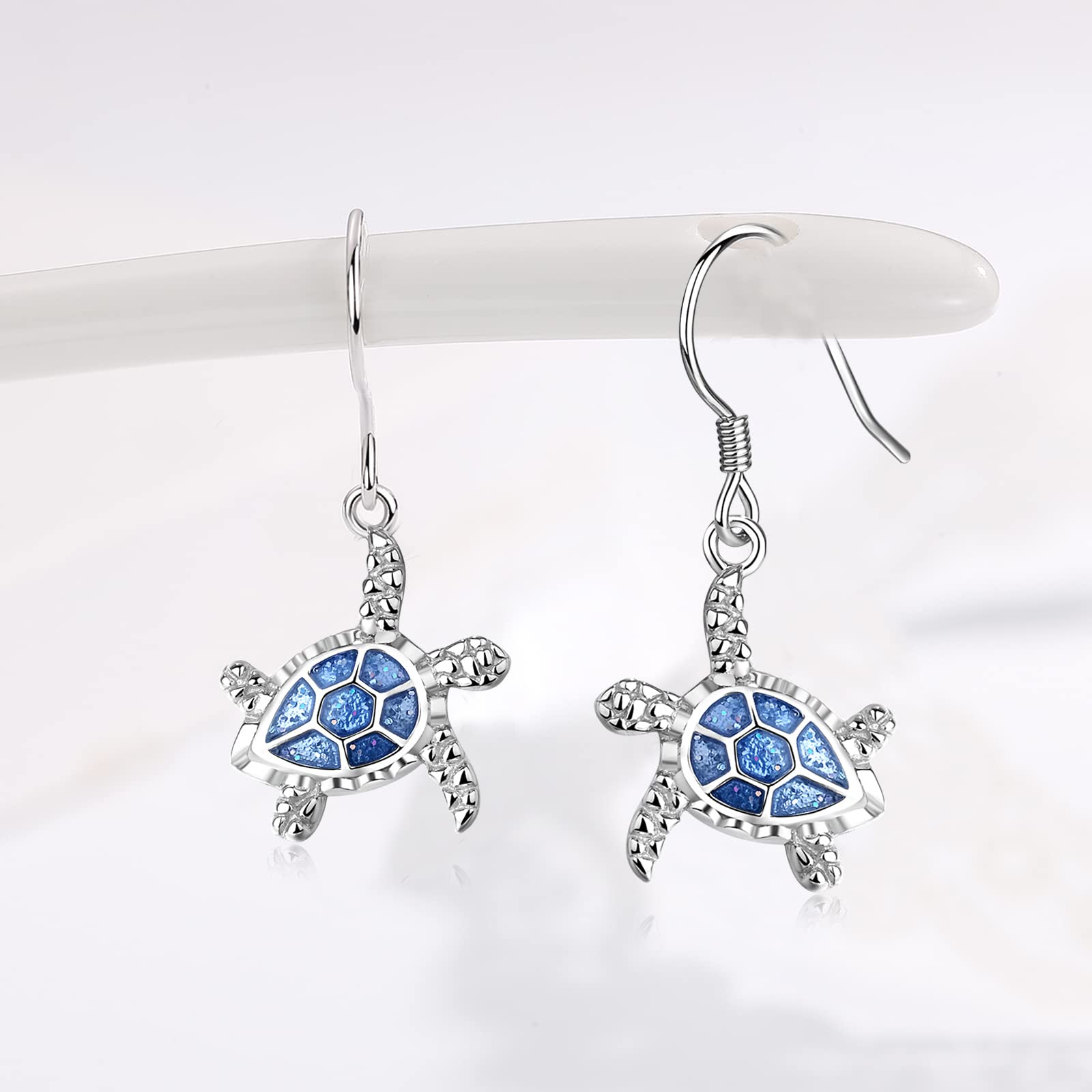 Orecchini Stella Marina/Sirena/Tartaruga Argento 925 Orecchini Pendenti da Spiaggia con Orecchini Pendenti, Mare Hawaiano, Oceano, Gioielli, Regali per Donne Bambine