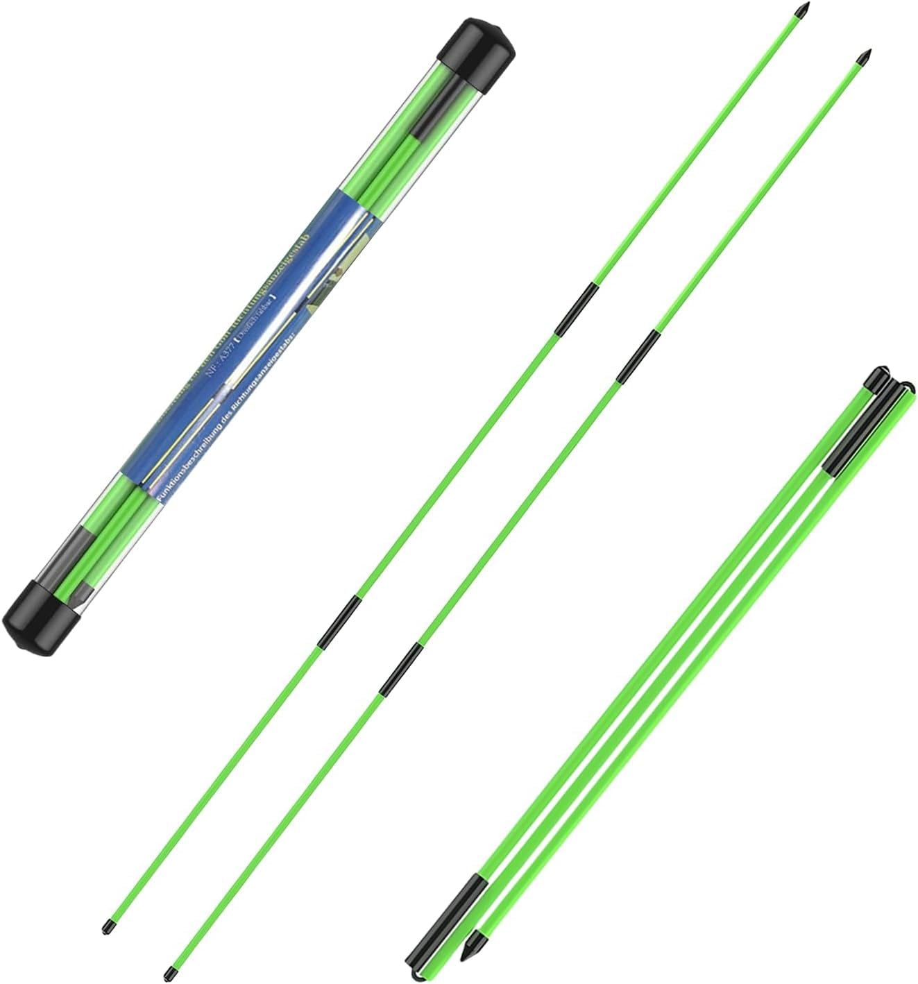 ToVii Golf Training Aids - Foldable Alignment Sticks with Storage Tube - Swing Trainer Posture Corrector 2-Pack for Beginners