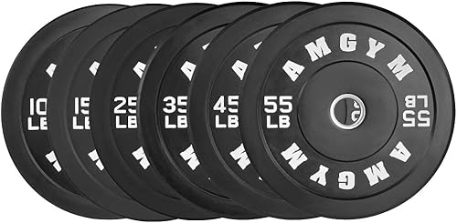 Miniatura 42 de 2 Inch Bumper Plates，10-500lbs，Barbell Rubber Olympic Weight Plates Set for Home Gym, Strength Training & Weight Lifting, Multiple Options