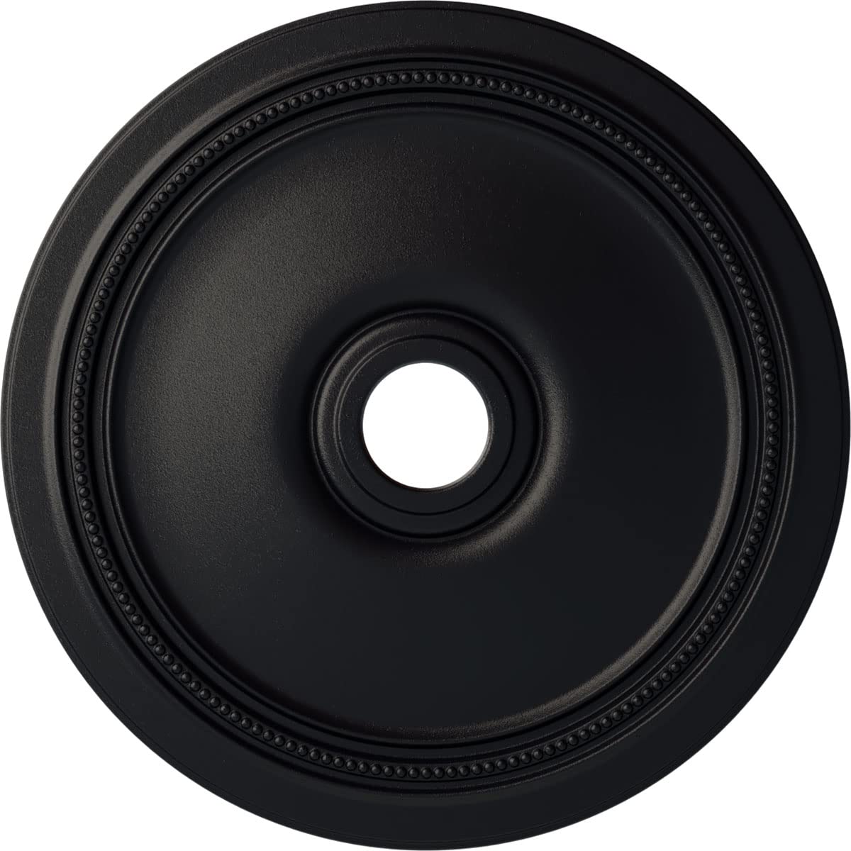 Medallón de techo Diane de 61 cm moldura gris ornamental para lámparas y salones