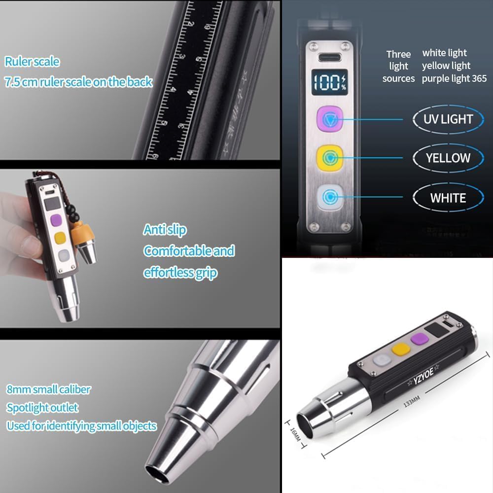 Mineral Detection Flashlight - Gemstone & Jade Inspection -4 Mineral Detection Flashlight - Gemstone & Jade Inspection -4