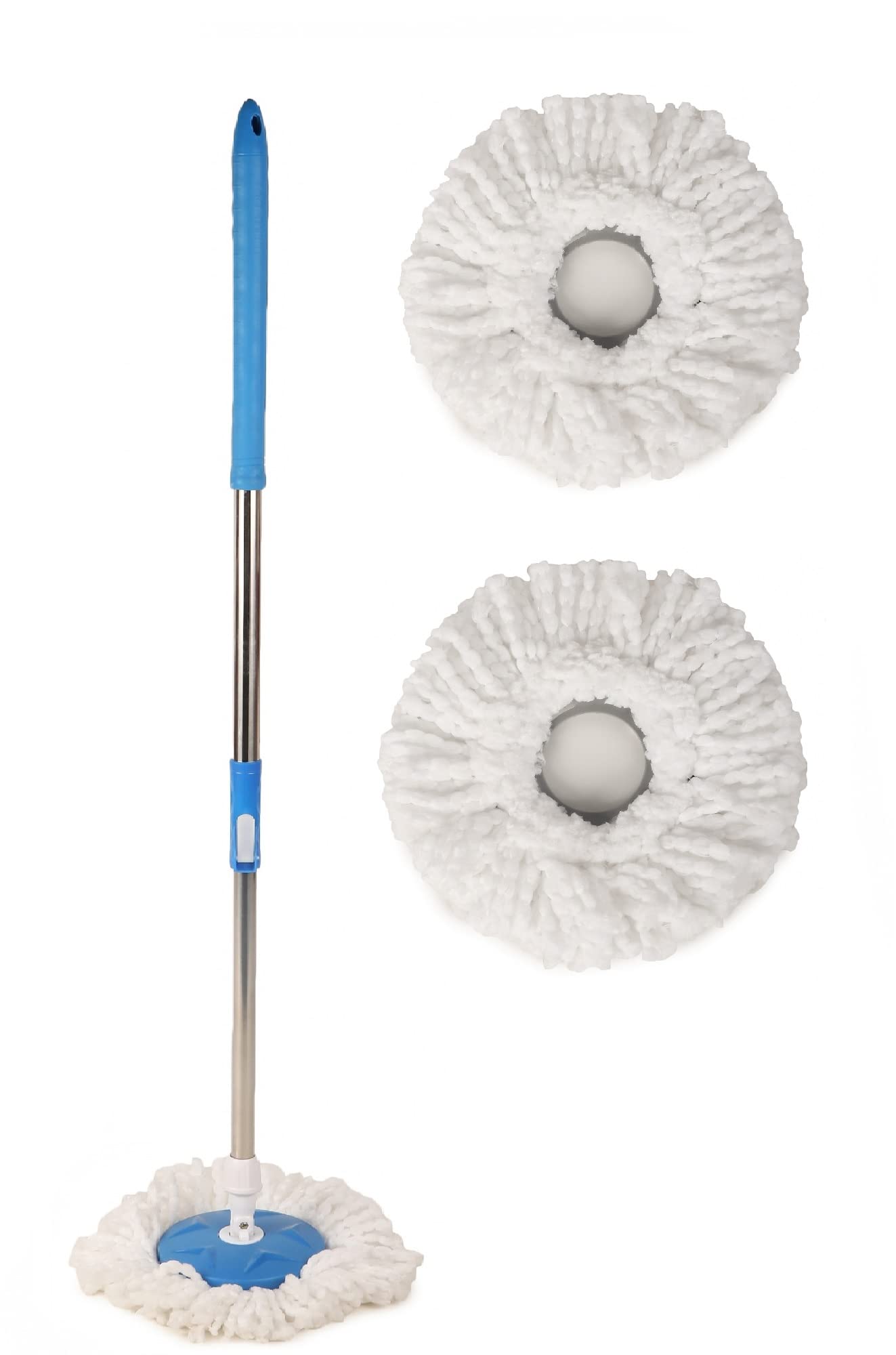 Spin Mop Extendable Handle Stainless Steel Rod .with Replacement Mop 2 Refill . Spin Mop Rod with Adjustable Height That’s Makes Cleaning Easy.Sold by Delhi Retailer (B0BKGNQXBR) Amazon Price History, Amazon Price Tracker