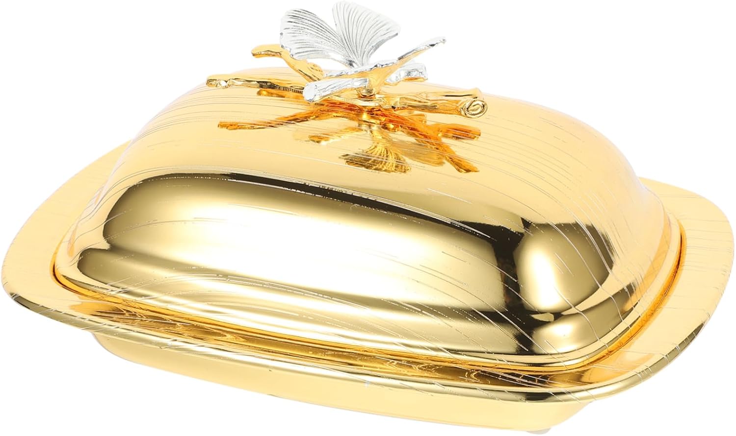 Elegant European Style Butter Keeper with Lid Reusable Covered Butter Dish for Kitchen Organization for Home and Restaurants