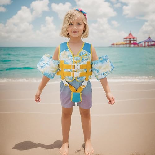 Miniatura 3 de Gogokids Chaleco de natación para niños pequeños de 33 a 66 libras, flotadores para niños pequeños, flotador de brazo con ala de agua, chaqueta de
