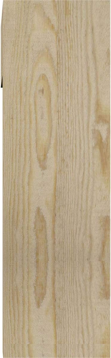 Ekena Millwork 6"W x 20"D x 20"H Balboa Block Rough Sawn Bracket w/Offset Brace, Douglas Fir