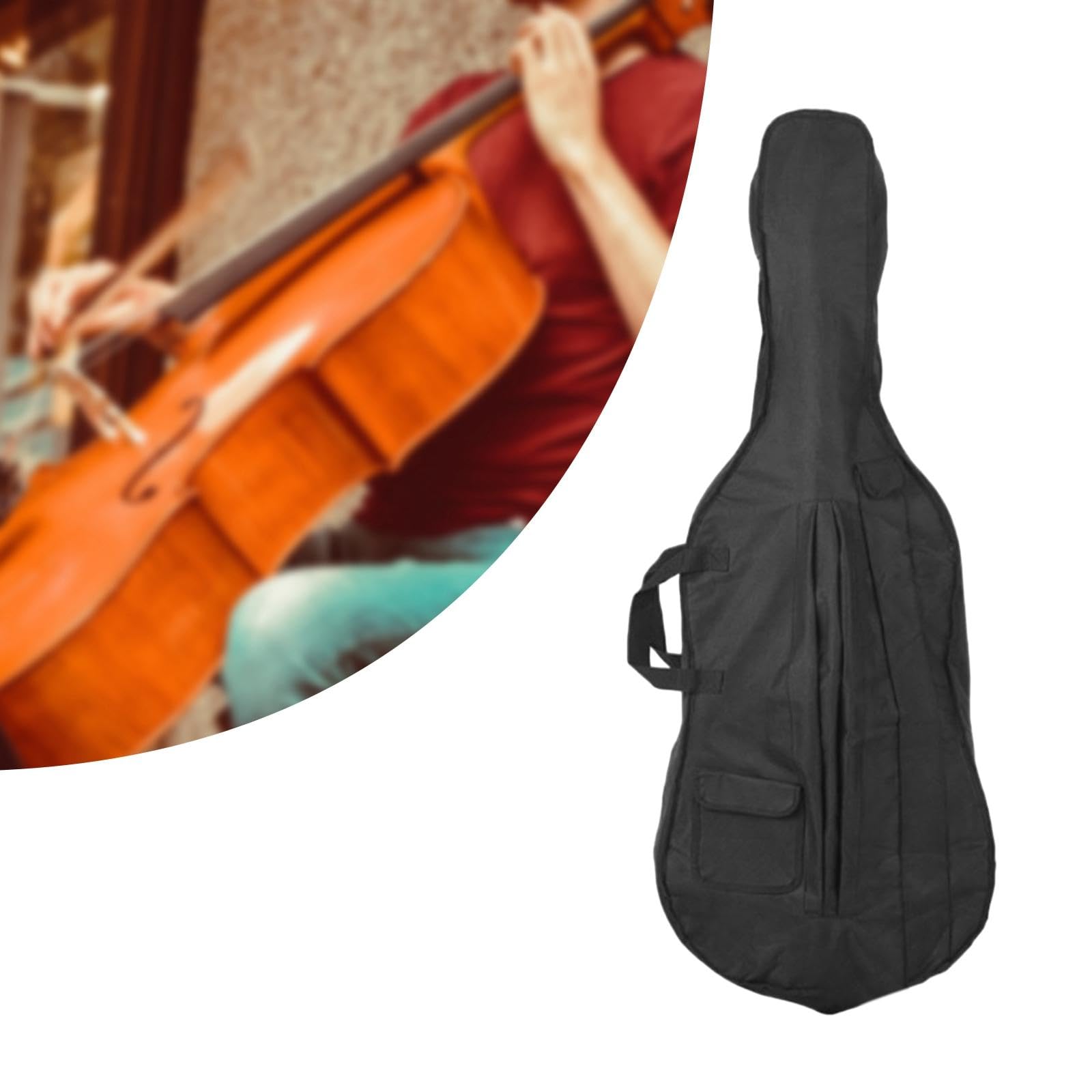 perfeclan Borsa per violoncello in tessuto Oxford, copertura per violoncello con cinghie posteriori, protezione per violoncello, borsa per il trasporto del, 3 a 4