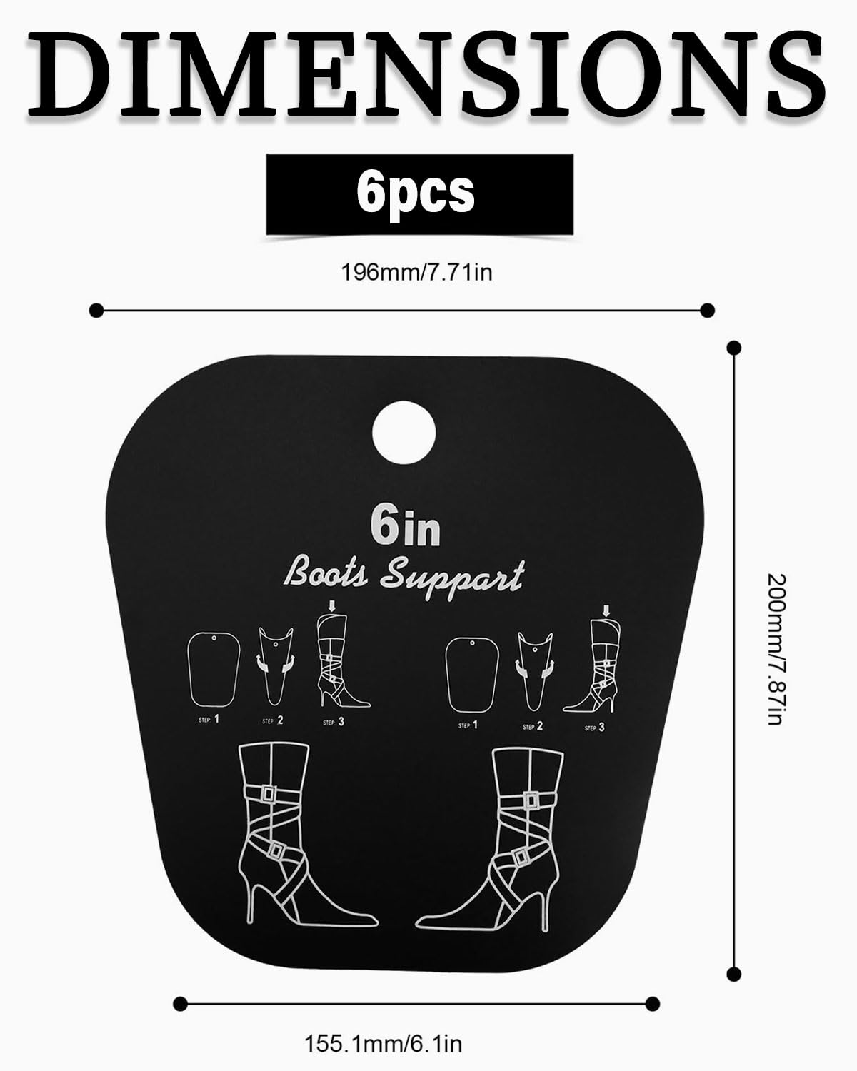 3 Pares Insertos en Forma de Bota, Soporte Alto para Botas y Botas de Alto Apoyo para Mujeres y Hombres