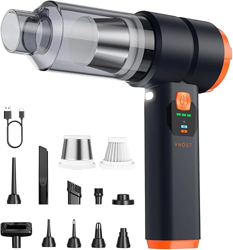 Miniatura 1 de Aspiradora portátil inalámbrica para automóvil, aspiradora de mano inalámbrica con succión de 30000 PA, 130000 RPM, batería de 6800 mAh, 10