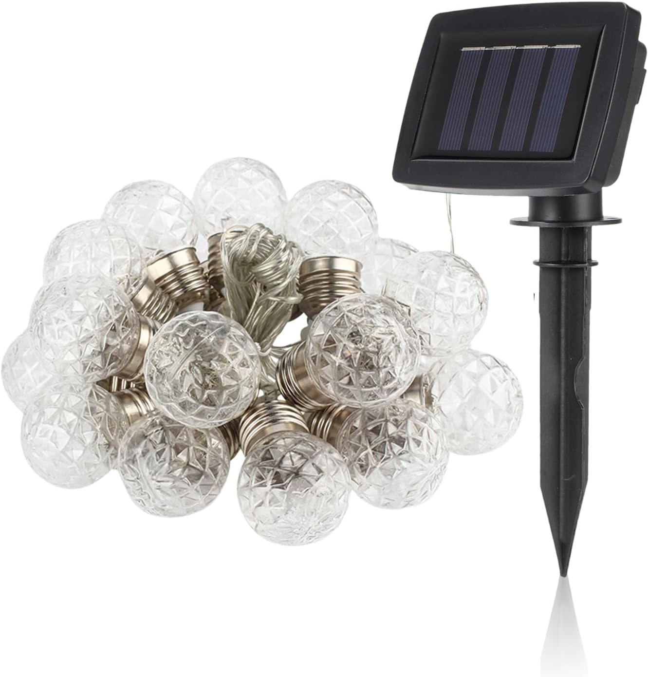 Outside String Lights 10LED 12FT Photo voltaic Lights Crystal Globe Photo voltaic String Lights Outside Waterproof Backyard Tree Patio Celebration Christmas Decorations Hanging Lights for Outdoors