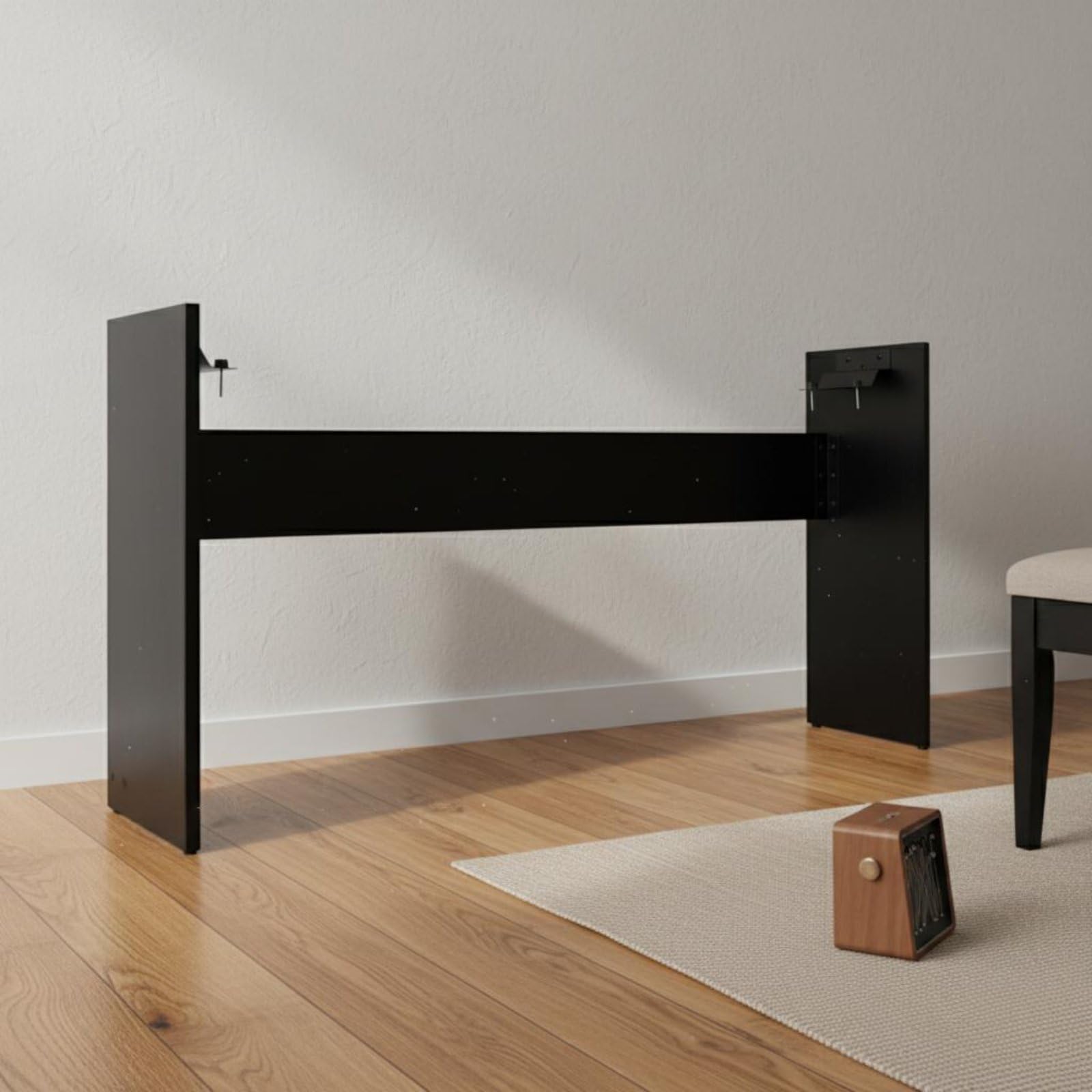 TISHITA Supporto per Pianoforte Digitale Stand Tastiera 88 Tasti Legno Struttura Rinforzata Telaio Stabile Staffe di Fissaggio Compatibile Serie P105 Adatto per Aula Musica , Bianco