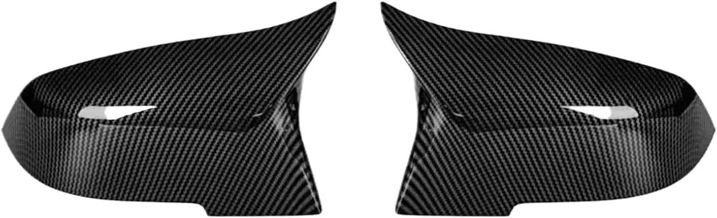 1 Pair Mirror Cover Cap Fit for 1234 Series X1/F20 F22 F30 F32 Replaceable Carbon Fiber Pattern Rear Mirror Cover Caps