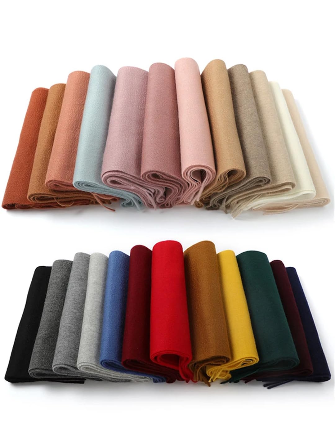 Bufanda De Cachemira Larga Suave Y Gruesa Cálida De Color Sólido Unisex De Lujo Para Mujer