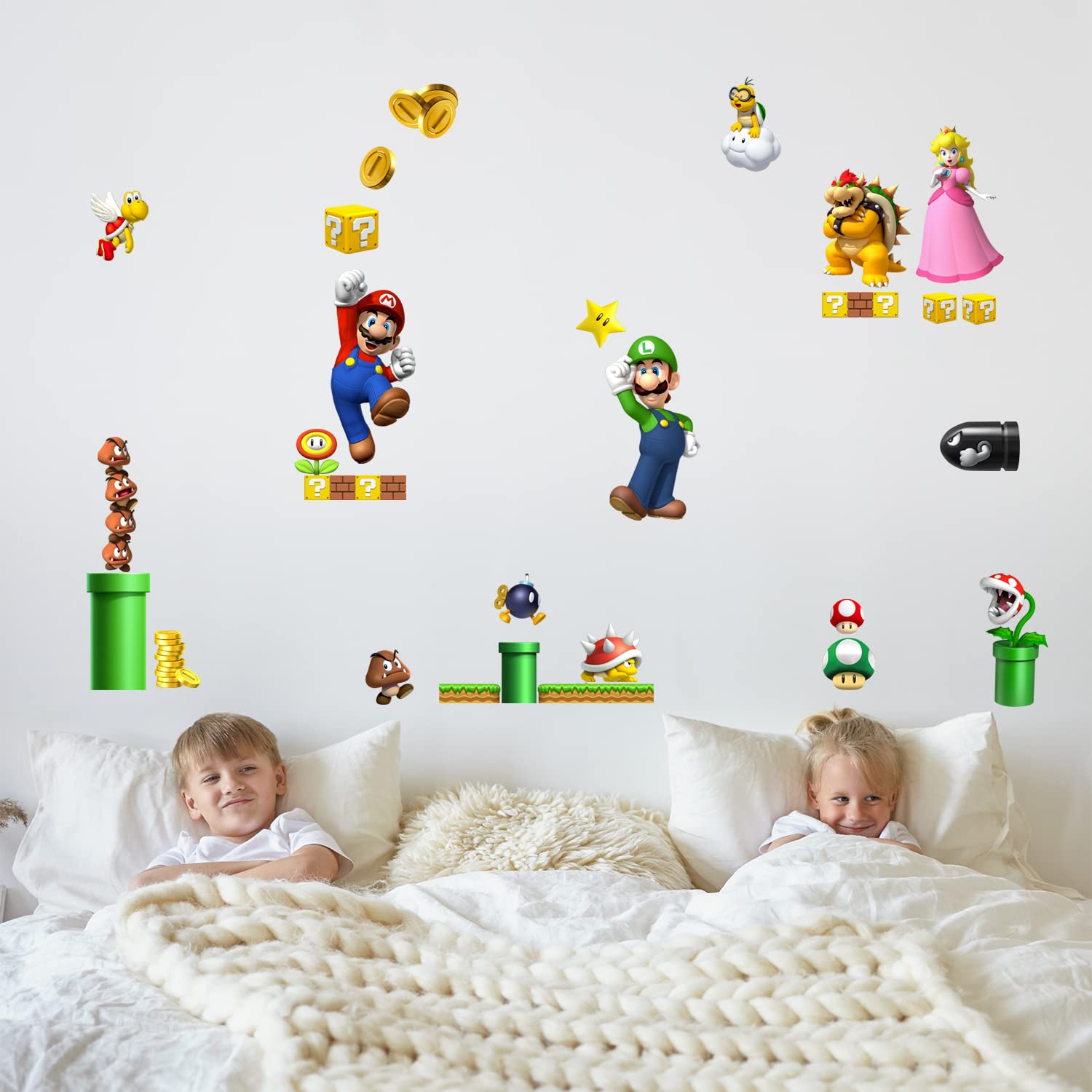 Mario - Adhesivo decorativo para pared de dormitorio, habitación de los niños,