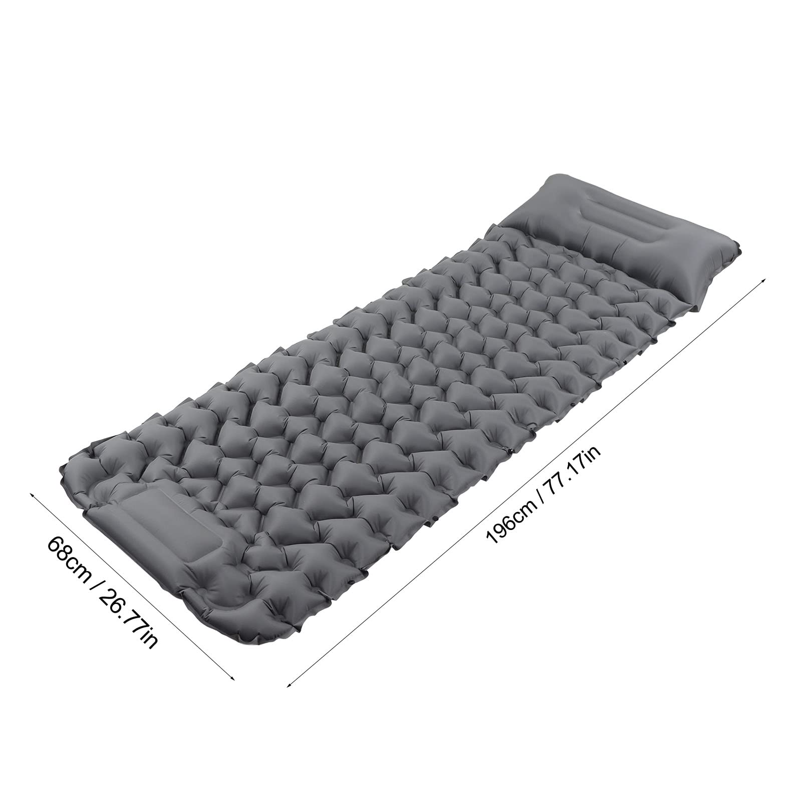 Cryfokt Karimata Kempingowa Ergonomiczna Wodoodporna Konstrukcja z pompką dociskową do Przygód na świeżym Powietrzu 196x68x9cm