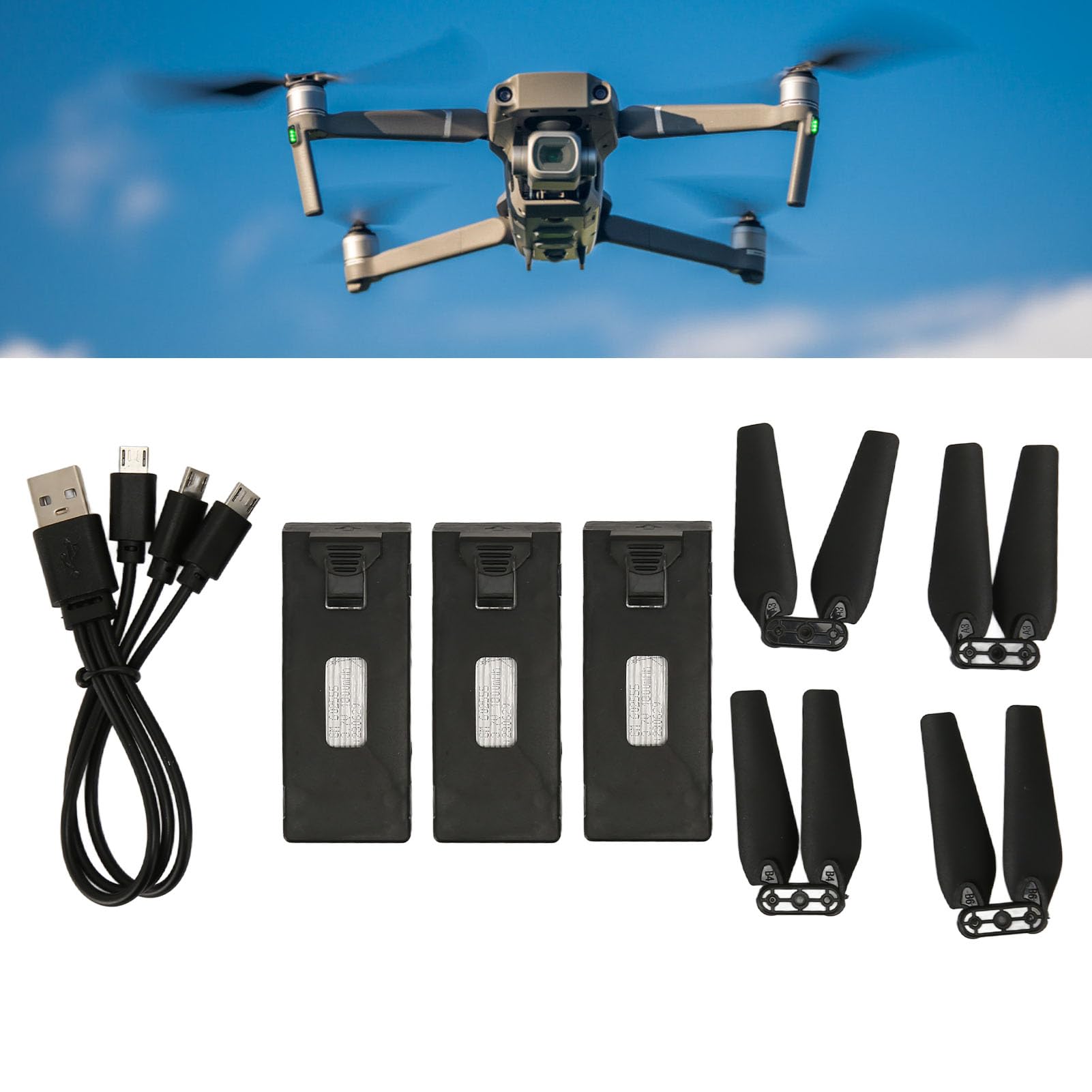 Amazon.co.jp: E88 E88PRO RC ドローンバッテリー、交換用 3 個