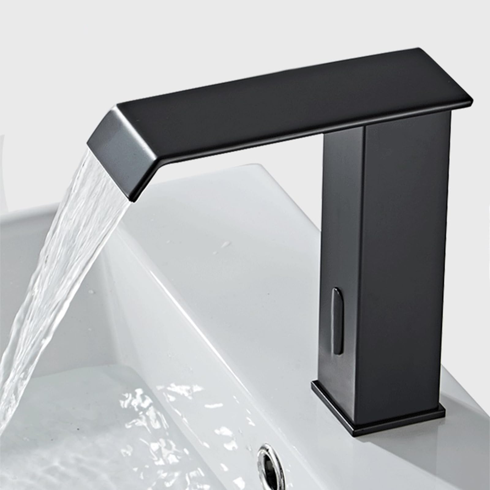 ZYCHSJXA Bathroom Touchless Faucet Sink Taps Mixers Black Basin Tap Battery Brass