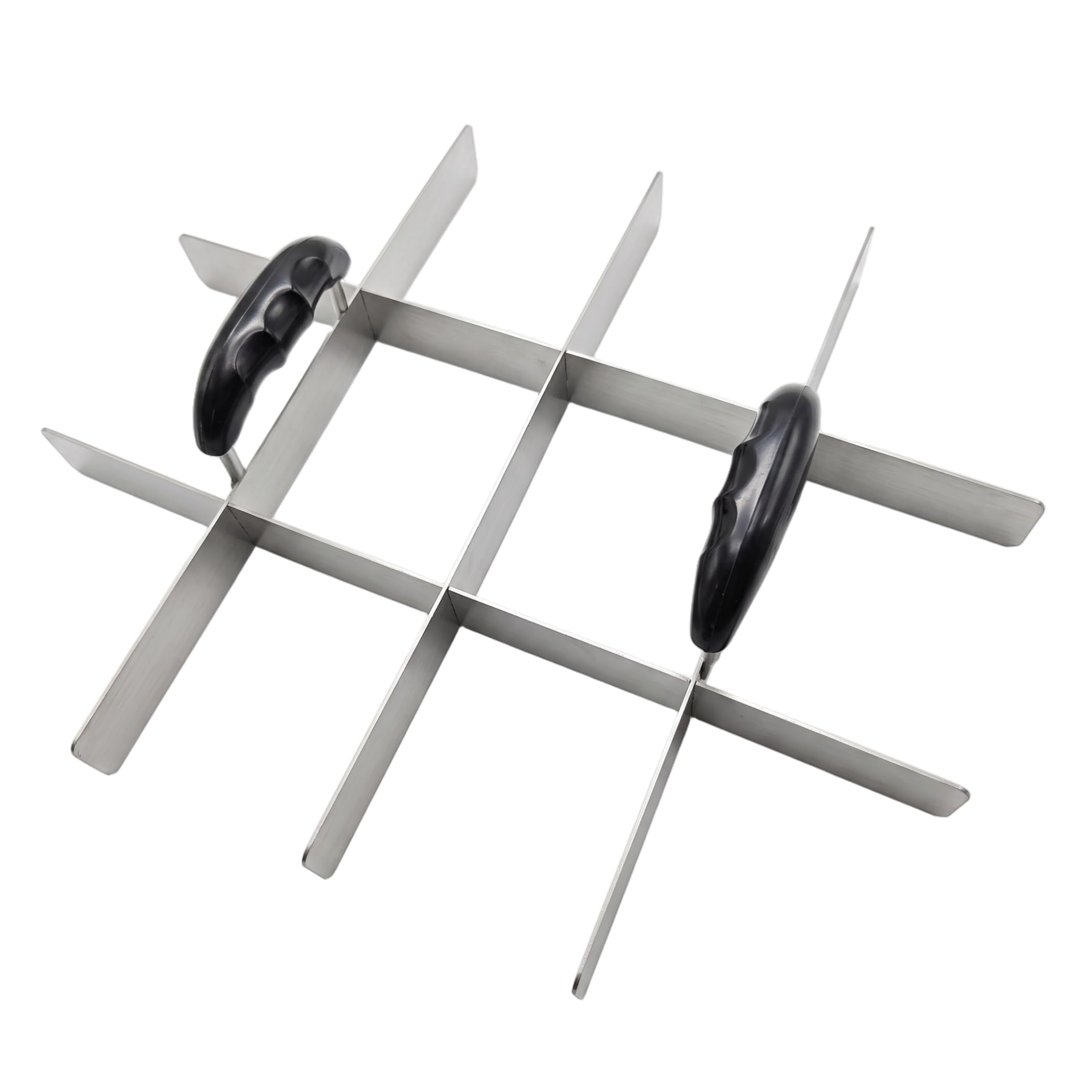 Kuchenschneider, 12-Gitter-Kuchenschneider aus Edelstahl (Silber)