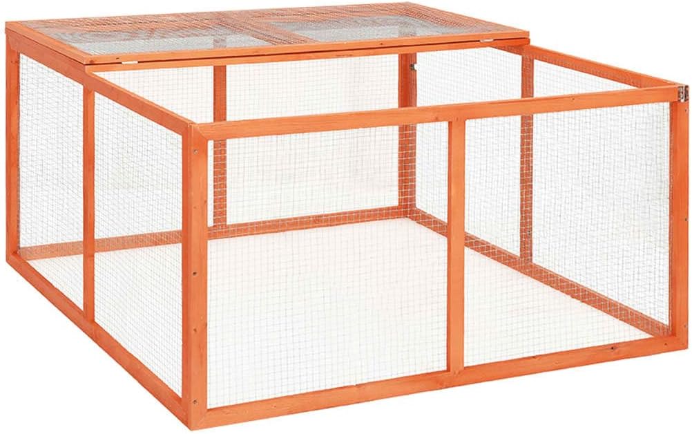 Outdoor Rabbit Hutch,Wooden Rabbit Enclosure Pen with