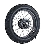 Powerful Performance: Equipped with a high-performance motor boasting a peak power of 1500w, this electric bike rear wheel delivers exceptional torque and speed, ensuring a thrilling riding experience. Versatile Fat Tire Design: The 20x4 inch fat tir...