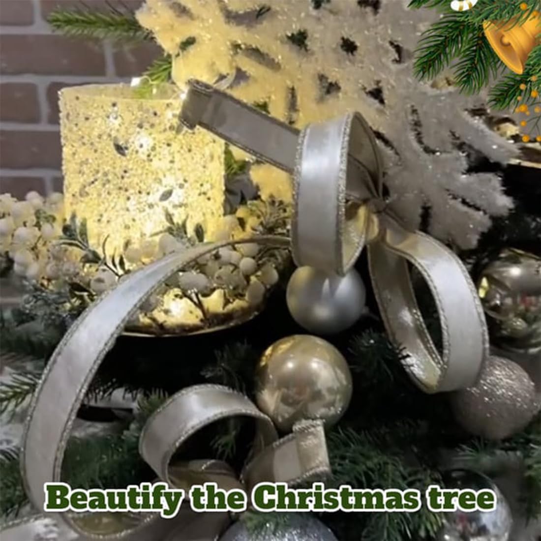 Triple Tree Topper Shelf for Christmas Tree, 24/36In Metal Triple Trees Topper Stand, Black Candle Holder with LED Crystal Candle, Unique Topper Shelf for Christmas Indoor Outdoor Decor (24”*2)