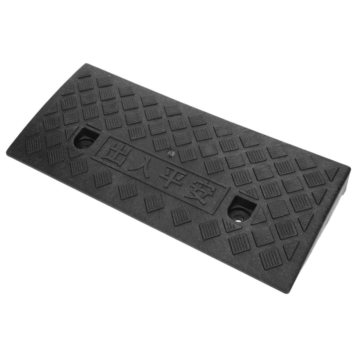 Angoily Rampe de Seuil Portable en Caoutchouc Noire Légère et Solide pour Fauteuil Roulant et Skateboard, pour Accès Intérieur et Extérieur